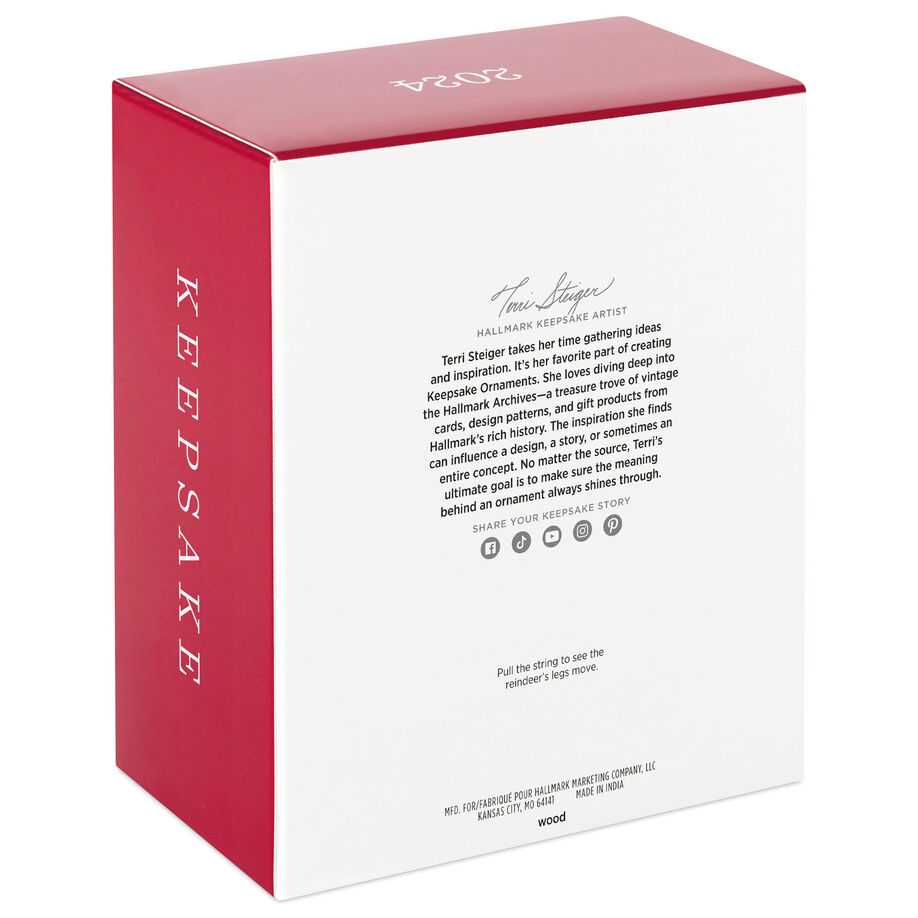 Pull-String Reindeer - Pull-String Santa (Pull-String Ornament) ornament collectible [Barcode 661127024043] - Main Image 4