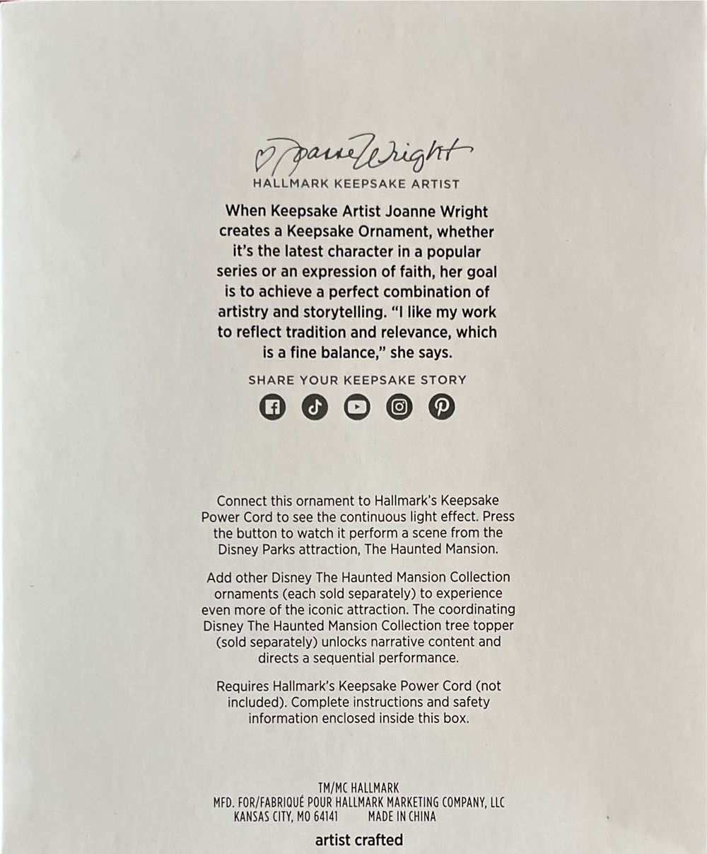 Haunted Mansion: The Singing Busts - Disney the Haunted Mansion Collection (Storytellers - Interactive Light & Sound) ornament collectible [Barcode 661127022391] - Main Image 2