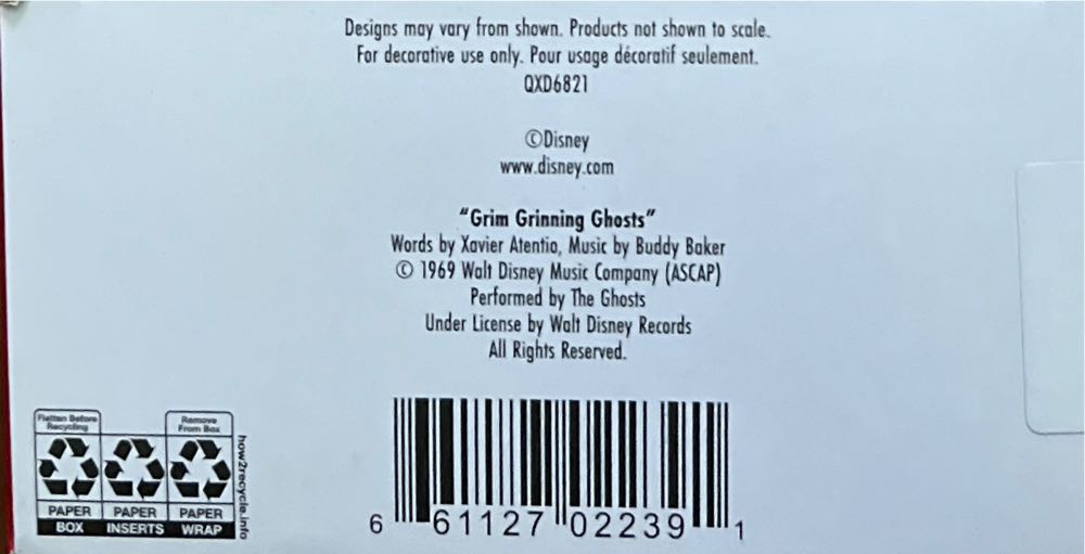 Haunted Mansion: The Singing Busts - Disney the Haunted Mansion Collection (Storytellers - Interactive Light & Sound) ornament collectible [Barcode 661127022391] - Main Image 5