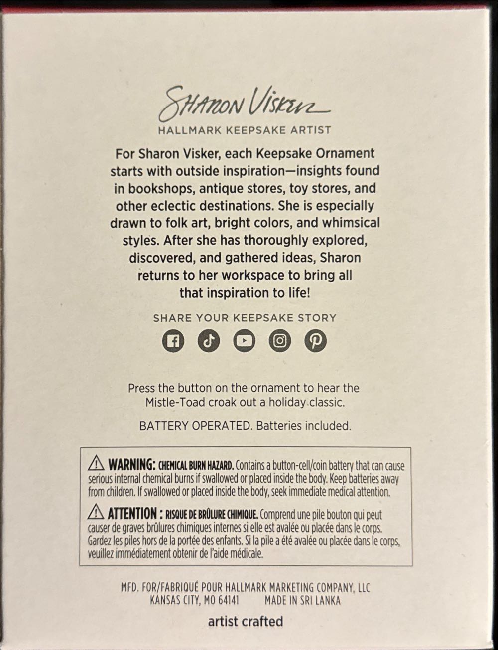 Mistle-toad  ornament collectible [Barcode 661127024029] - Main Image 2