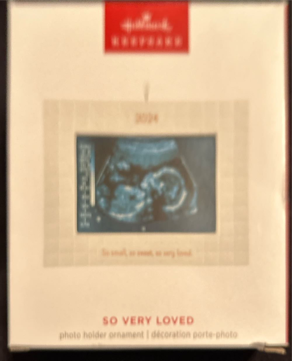 Hallmark Keepsake Christmas Ornament So Very Loved Sonogram Photo Frame Porcelain Baby’s 1st Christmas  (Picture Ornament) ornament collectible [Barcode 661127038545] - Main Image 3
