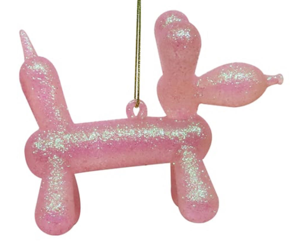 Pink Sparkly Balloon Dog - Animals (Candy) ornament collectible [Barcode 195158221985] - Main Image 2