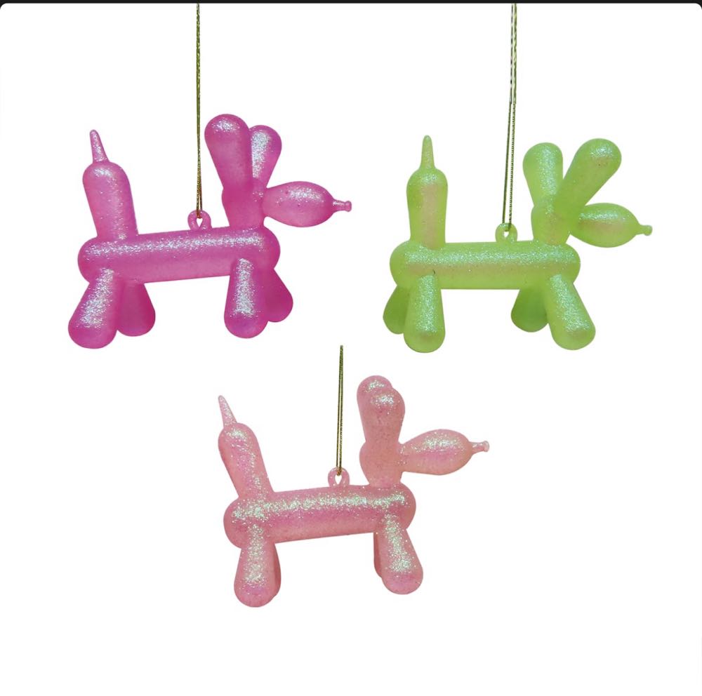 Pink Sparkly Balloon Dog - Animals (Candy) ornament collectible [Barcode 195158221985] - Main Image 3