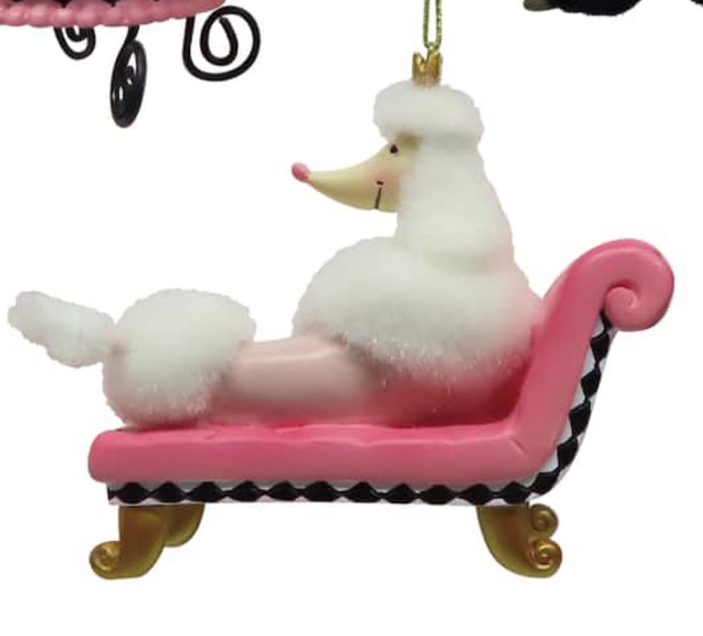 White Poodle - Candy (Animals Pampered Poodles) ornament collectible - Main Image 2