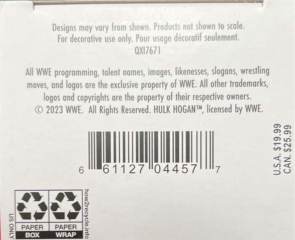 WWE - Hulk Hogan Ornament - WWE (Television) ornament collectible [Barcode 661127044577] - Main Image 3