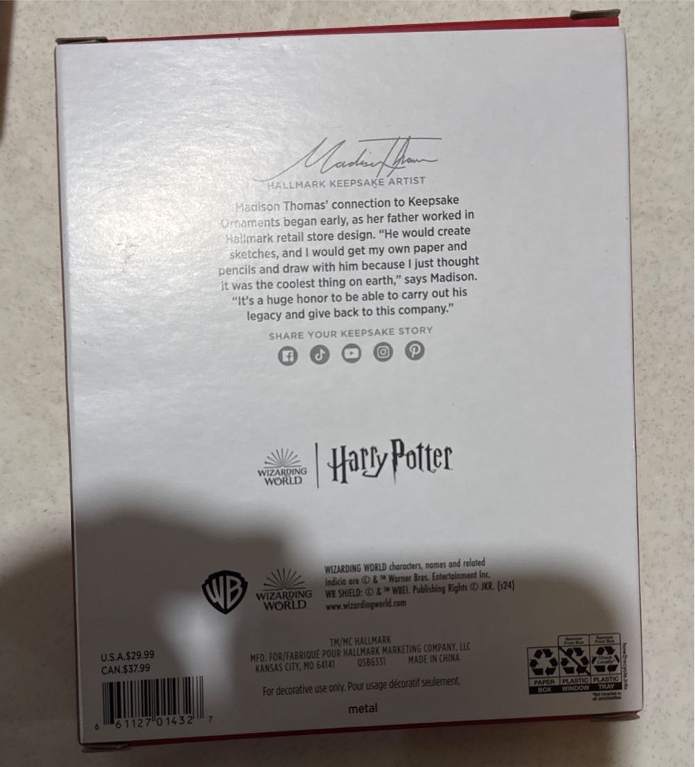 Harry Potter:  Hogwarts House Crest Set - Wizarding World Of Harry Potter (Harry Potter) ornament collectible [Barcode 661127014327] - Main Image 2