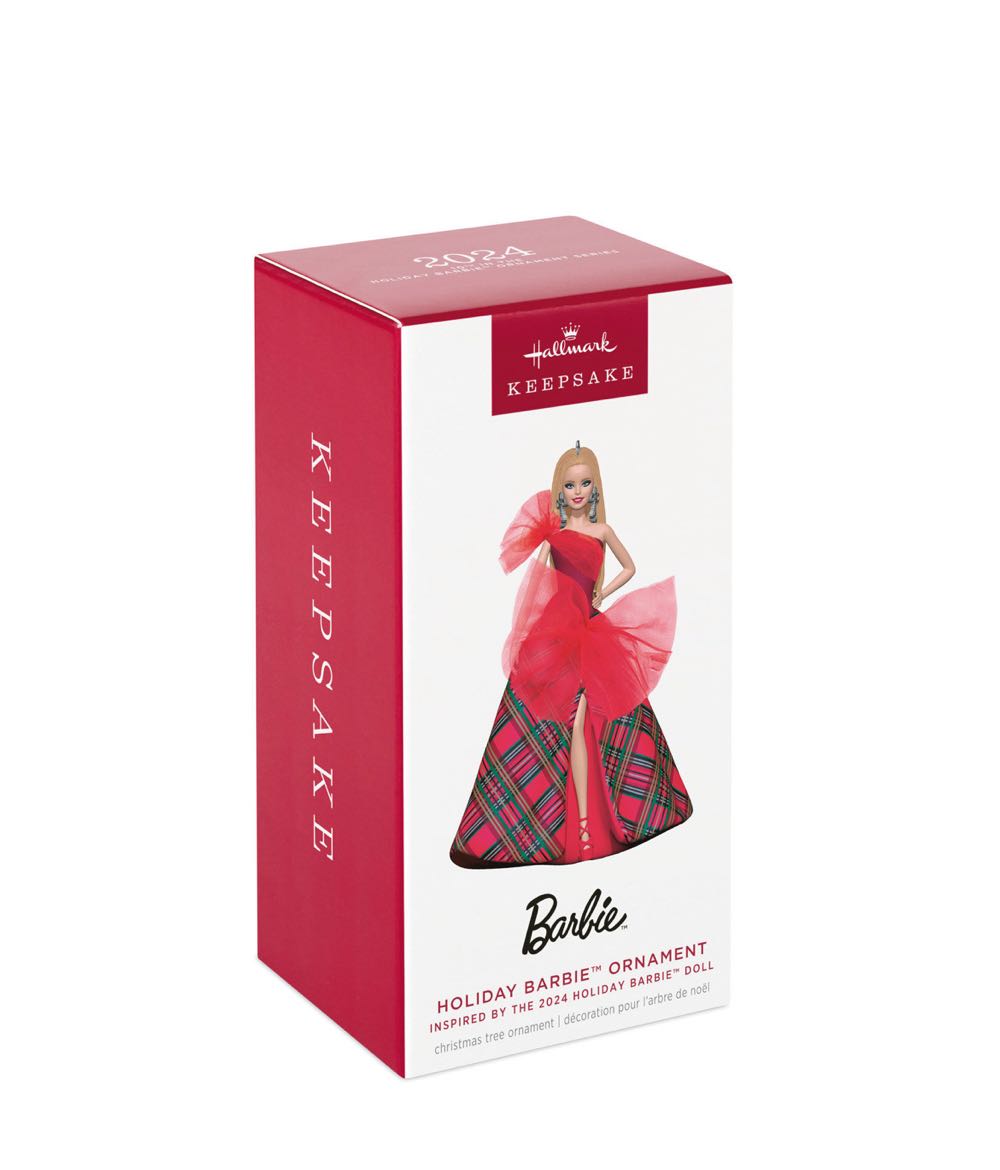 Barbie - 2024 Holiday Barbie Ornament - Holiday Barbie (Barbie) ornament collectible [Barcode 661127025057] - Main Image 3