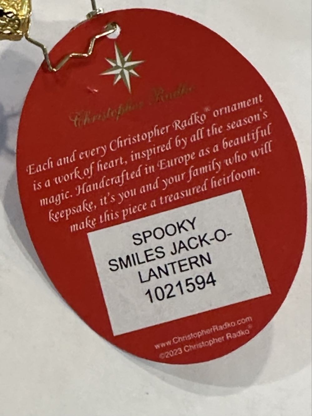 Spooky Jack O Lantern Halloween - 1021594 (Radko Halloween) ornament collectible - Main Image 3