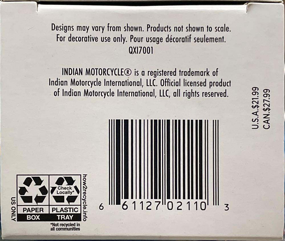 Motorcycle Indian Chief Dark Horse Motorcycle - Indian Motorcycles (Pop Culture) ornament collectible [Barcode 661127021103] - Main Image 3