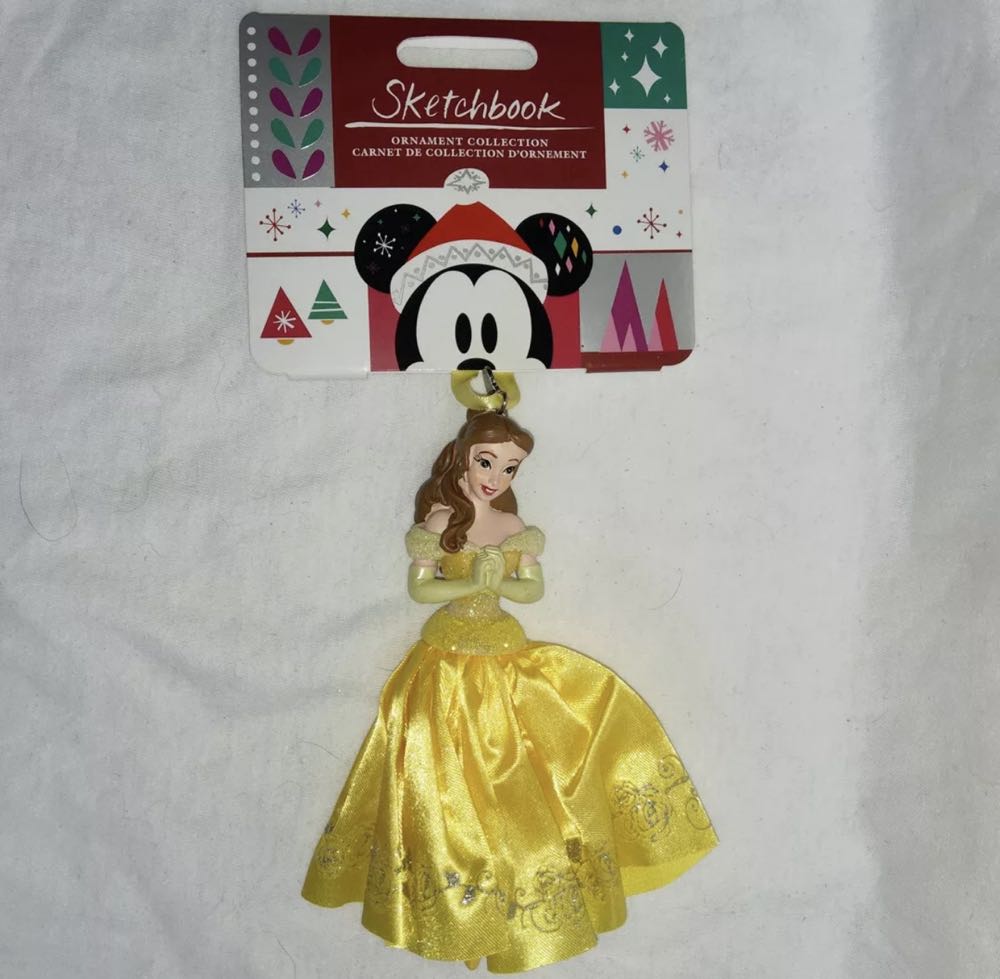 Princess Belle Sketchbook Ornament - Disney Store (Disney’s beauty and the beast) ornament collectible [Barcode 465068298699] - Main Image 2
