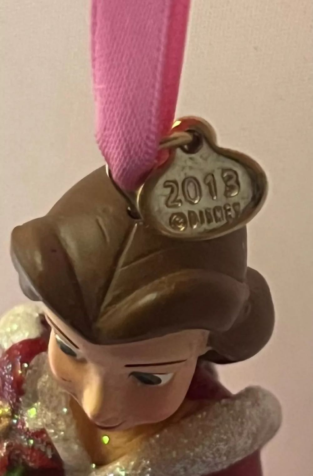 Princess Belle Pink Dress With Tulle Skirt Sketchbook Ornament - Disney Store (Disney’s beauty and the beast) ornament collectible [Barcode 464345483636] - Main Image 3