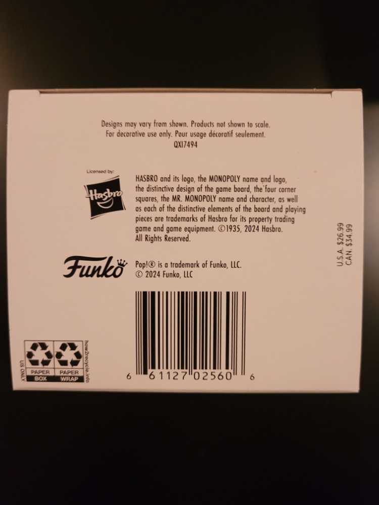 Mr. Monopoly Funko Pop! - Monopoly (Monopoly) ornament collectible [Barcode 661127025606] - Main Image 4