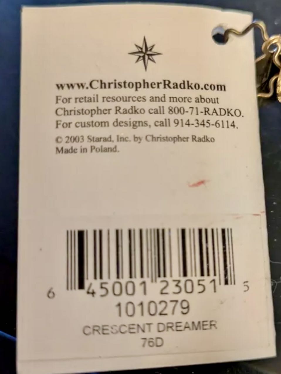 Crescent Dreamer Santa Wreath - 1010279 (Radko) ornament collectible - Main Image 3