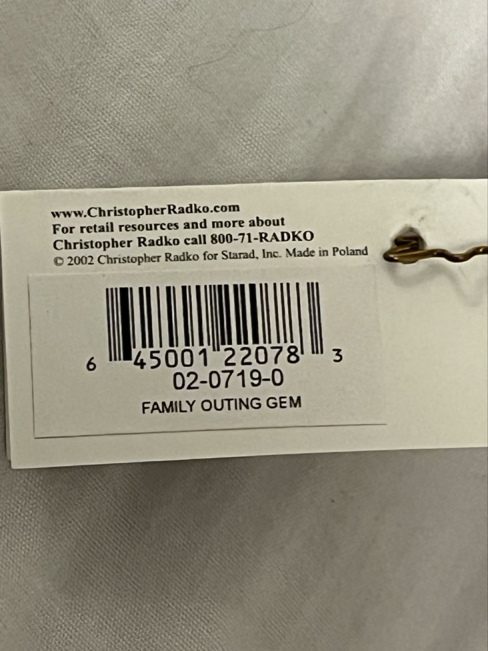 Family Outing - Gem  (Three snowman on a sleigh) ornament collectible - Main Image 3