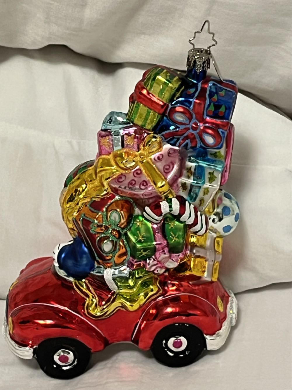 Extra Room For Next Year  (Elf In A Car With Stack Presents) ornament collectible - Main Image 2