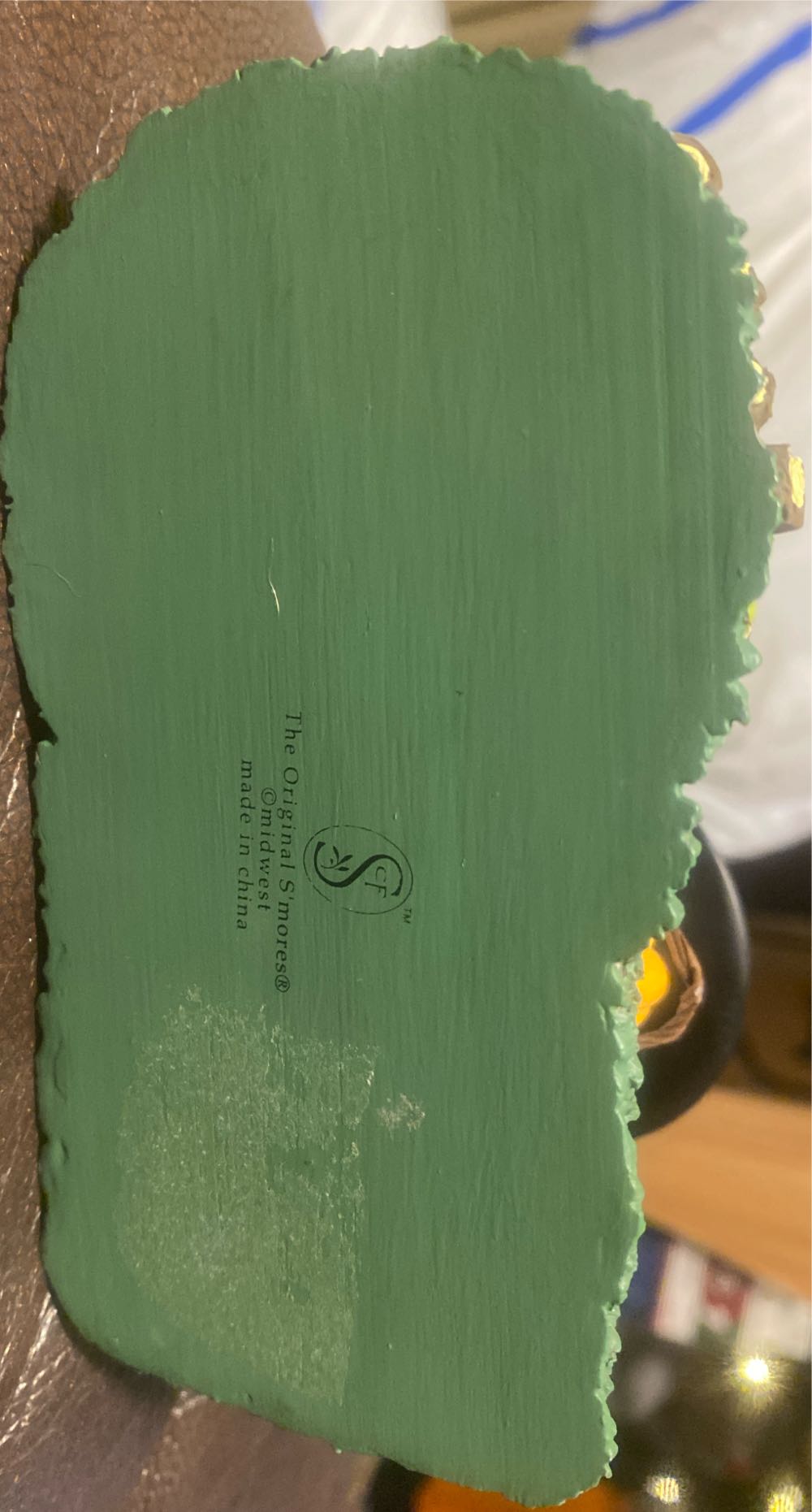 The Original S’mores Witch With Pumpkin In Front Of Cauldron Halloween Votive Holder - The Original S’mores (Halloween, Witch, Pumpkin, Cauldron, S’mores) ornament collectible - Main Image 4