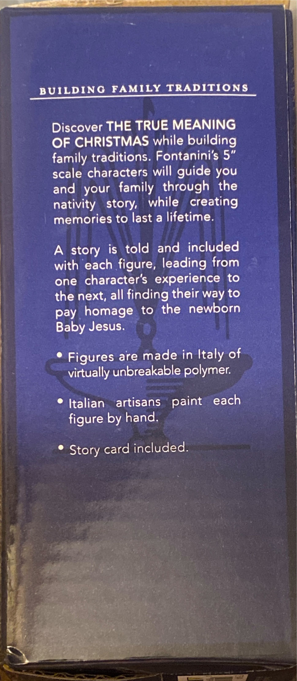 Matthew 5” Fontanini Heirloom Nativity Figurine - Fontanini Nativity (Christmas Story, Shepherd & Lamb) ornament collectible [Barcode 089945208641] - Main Image 3