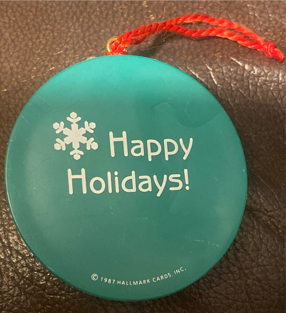 Hallmark Tree Trimmer Happy Holidays Snowman Glitter Disk Ornament - Tree Trimmers Ornament (Snowman) ornament collectible - Main Image 2