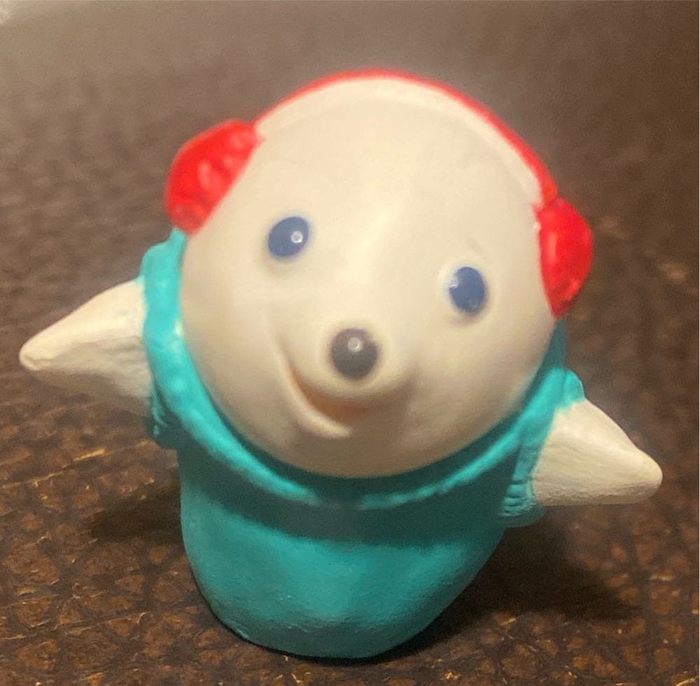 Merry Miniature White Seal Red Earmuffs - Merry Miniatures (Seal, Winter) ornament collectible - Main Image 3