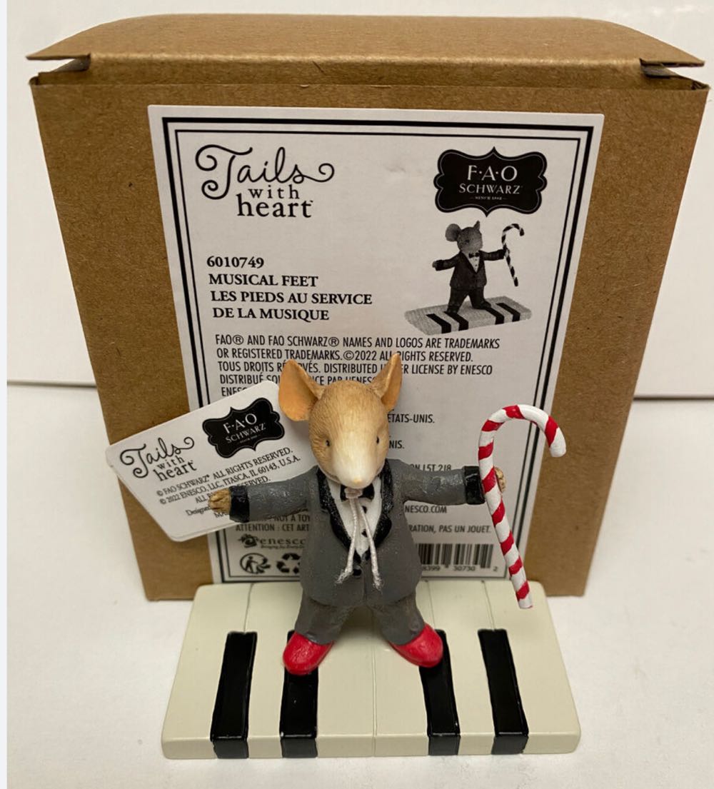 Tails With Heart Musical Feet  (Piano Mouse) ornament collectible - Main Image 3