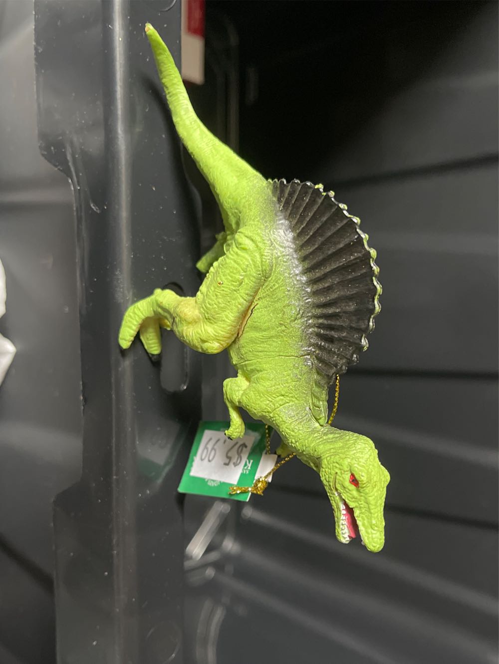 Kurt Adler D2765 Plastic 4 Inch Dinosaur Ornaments Styracosaurus Spinosaurus Carnotaurus 3 Assorted Pack  ornament collectible [Barcode 086131357817] - Main Image 2