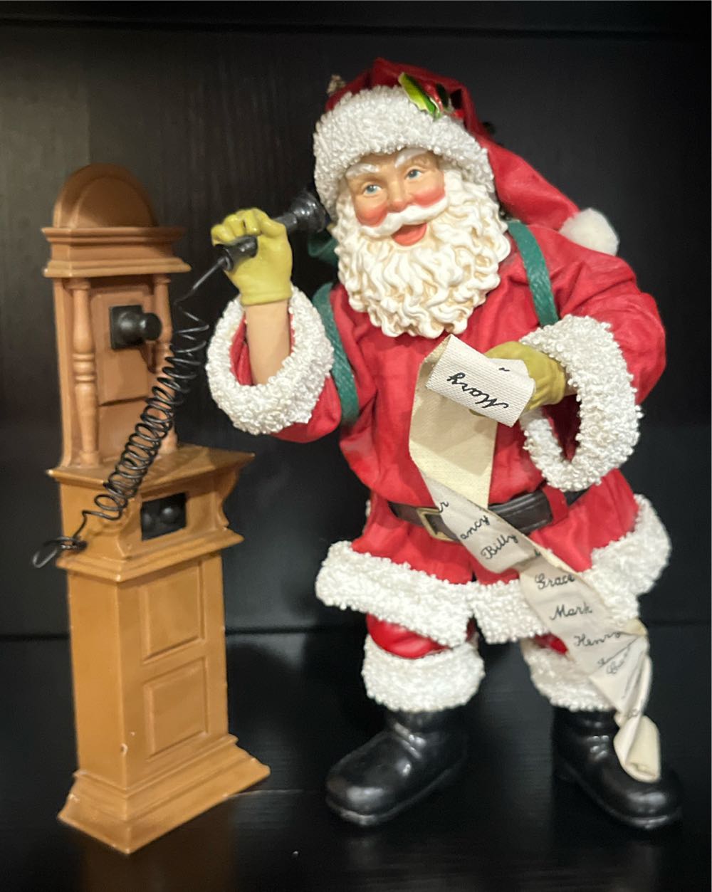 North Pole Party Line Santa On The Phone - Possible Dreams ornament collectible - Main Image 3