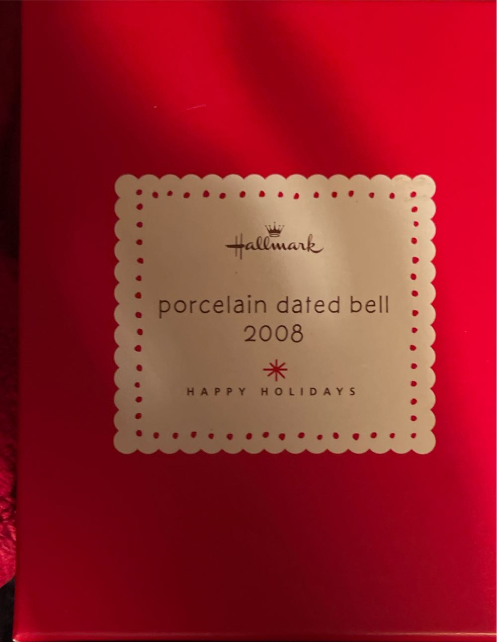 Porcelain Bell 2008 Happy Holidays - Bells ornament collectible - Main Image 3