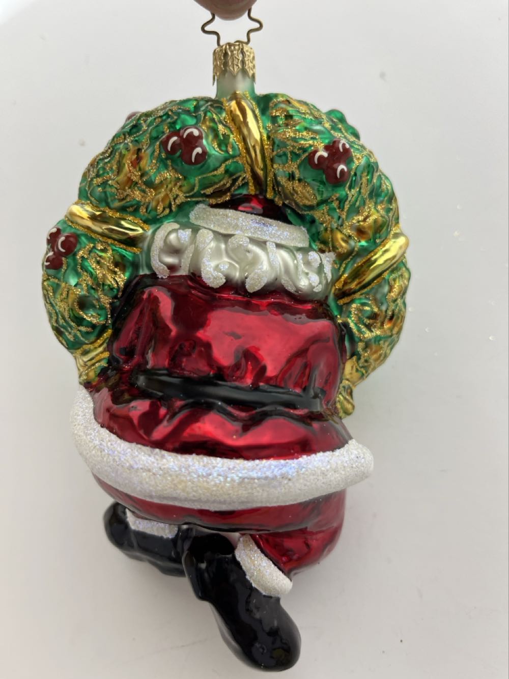 I’ve Been Framed  (Santa Witb His Heading Poming Through A Wreath) ornament collectible - Main Image 2