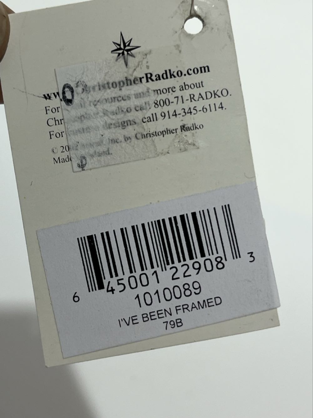 I’ve Been Framed  (Santa Witb His Heading Poming Through A Wreath) ornament collectible - Main Image 3