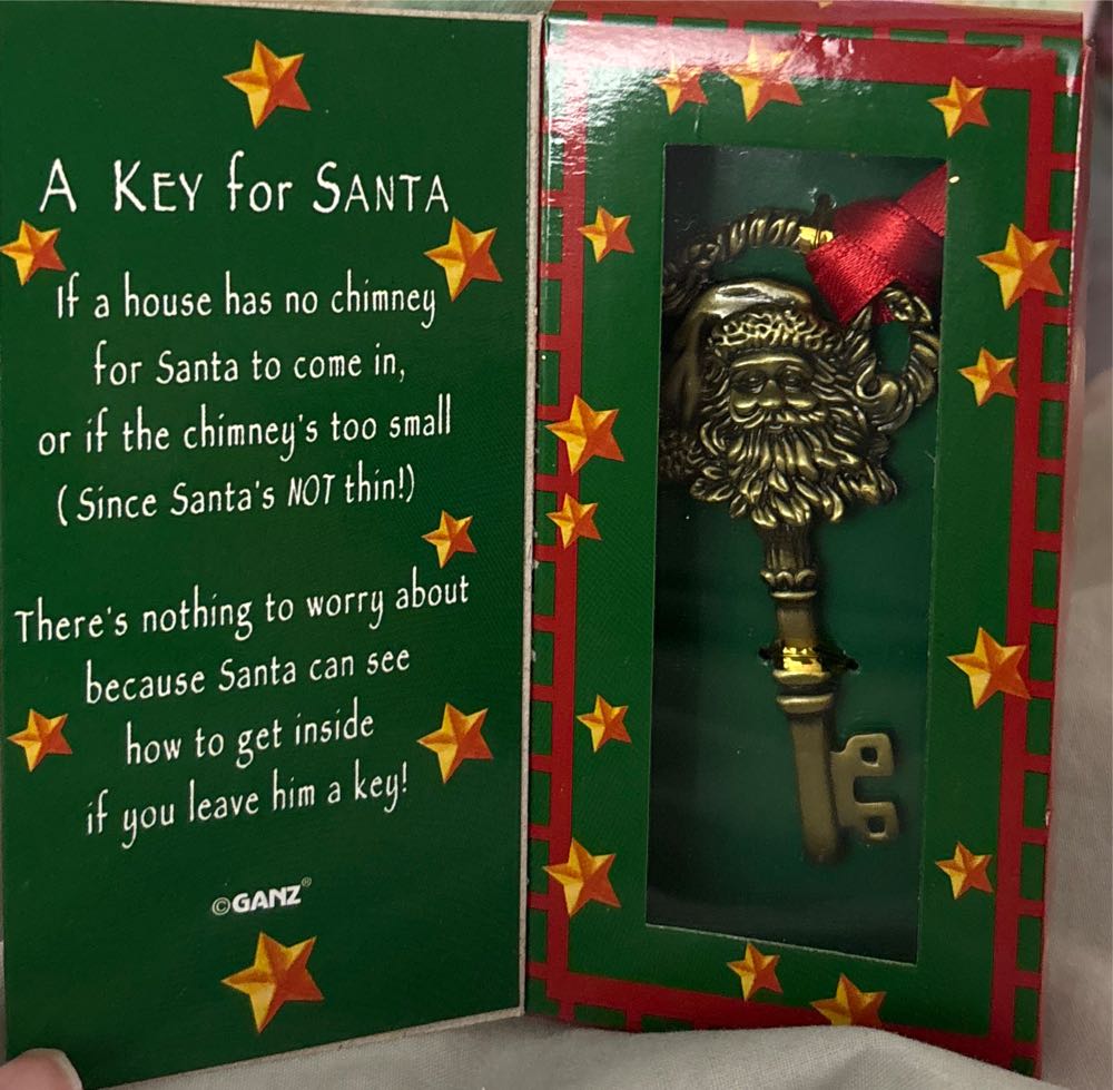 Ganz A Key For Santa Ornament Zinc Set  (Santa) ornament collectible [Barcode 065810507651] - Main Image 2