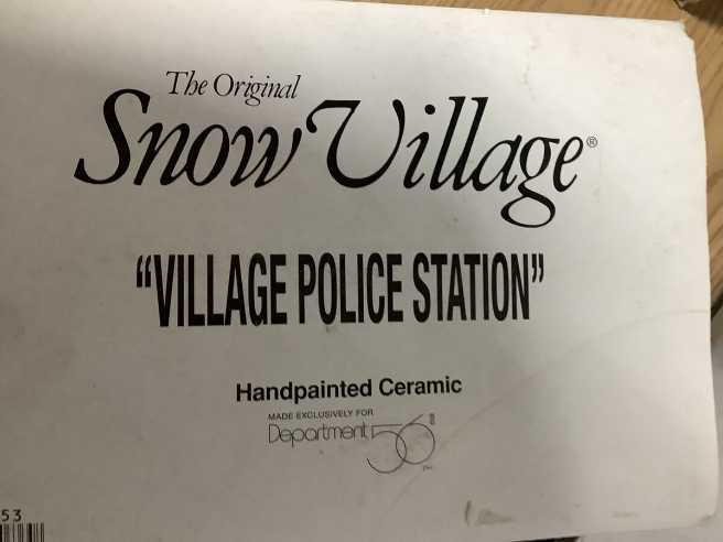 Dept. 56 - The Village Police Station #5485-3 1995 - Original  Snow Village (Police Station) ornament collectible - Main Image 3