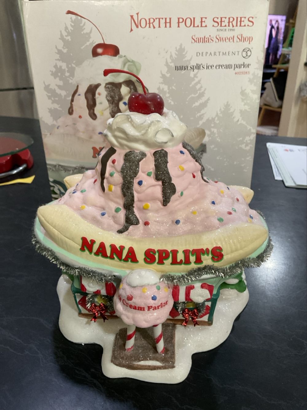 Nana Split’s Ice Cream Parlor - North pole series ornament collectible [Barcode 045544423533] - Main Image 2