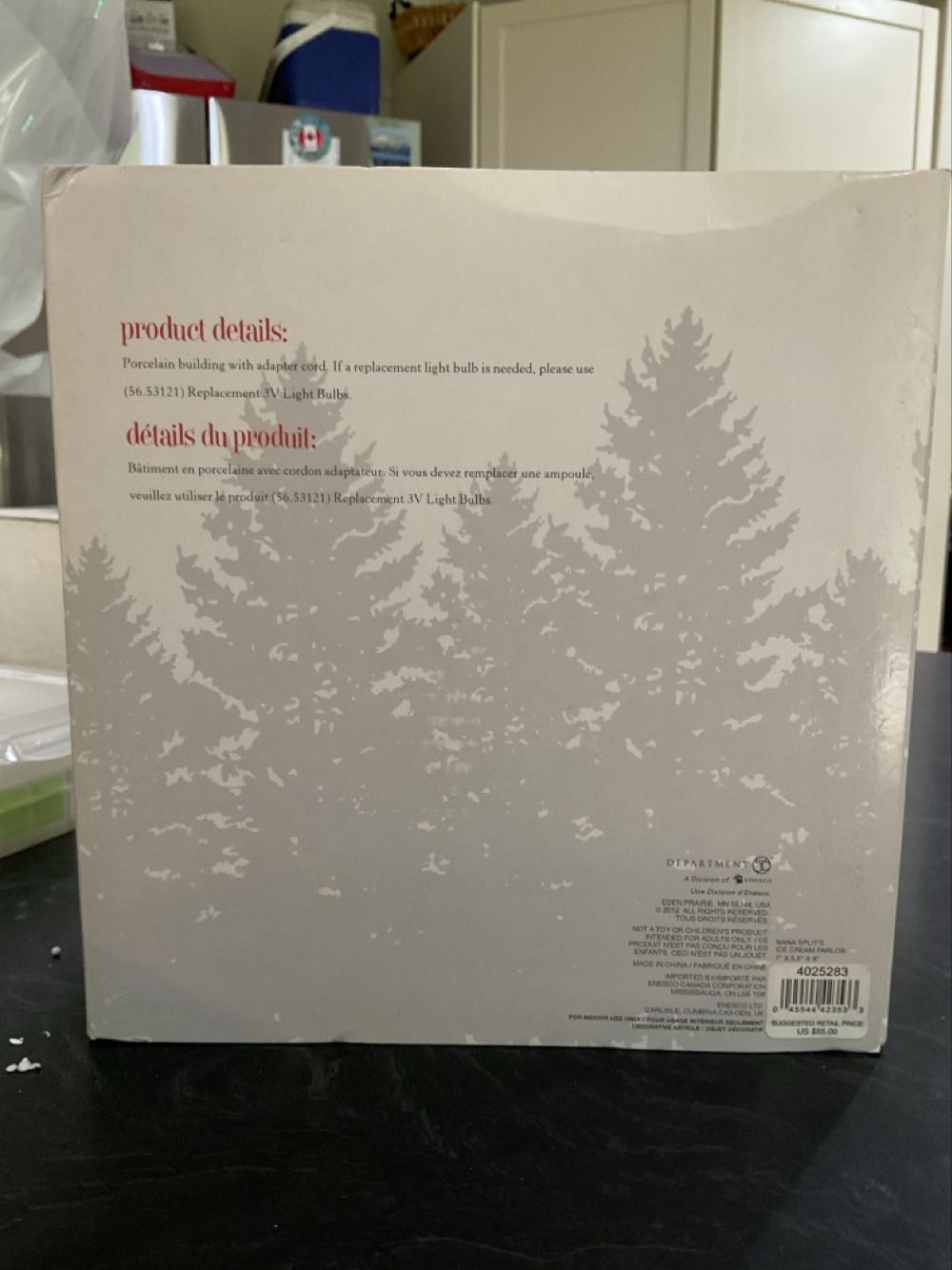 Nana Split’s Ice Cream Parlor - North pole series ornament collectible [Barcode 045544423533] - Main Image 4