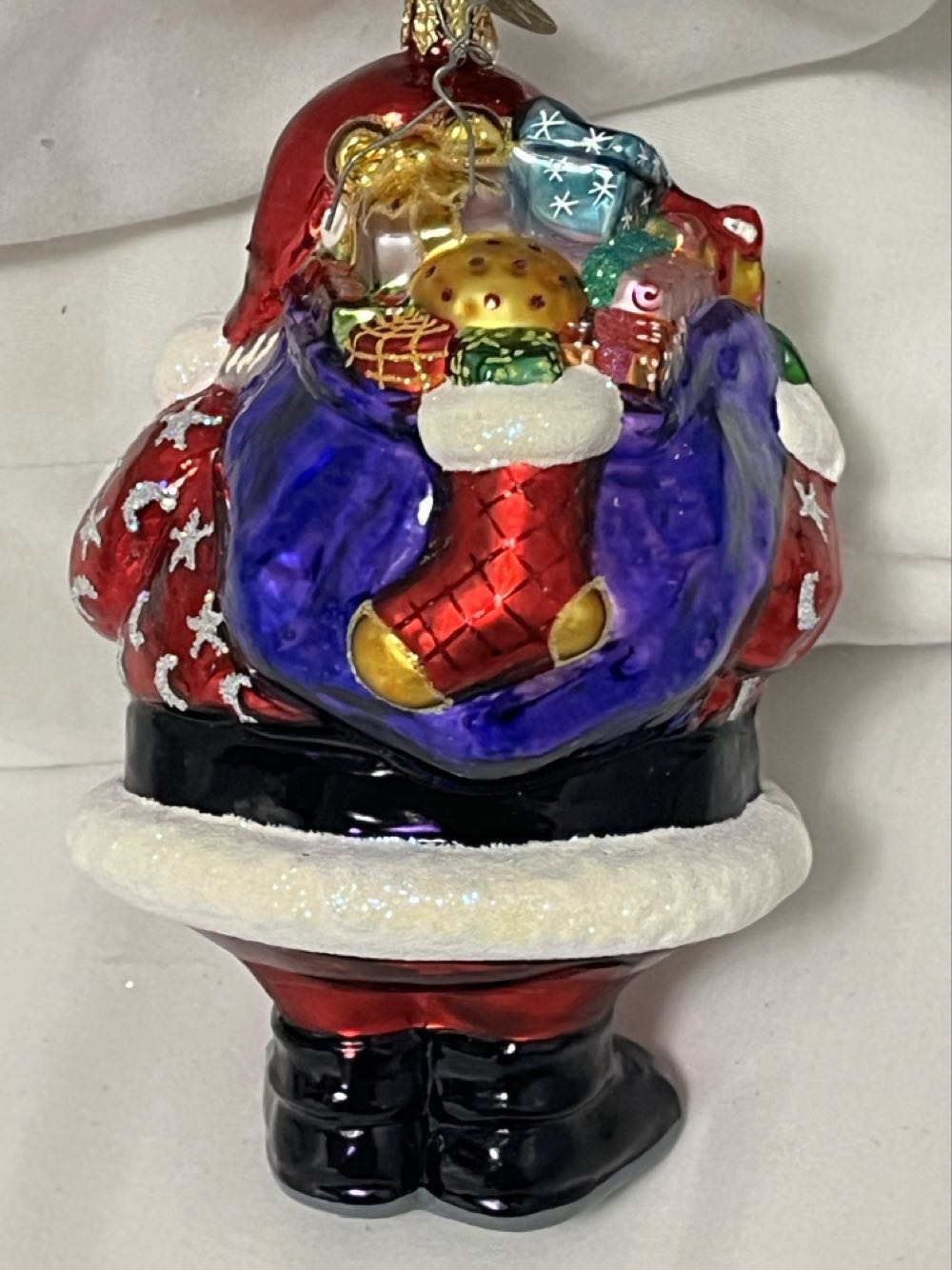 Chub A Dub  (Santa Stars On Coat Sack Of Toys) ornament collectible - Main Image 2