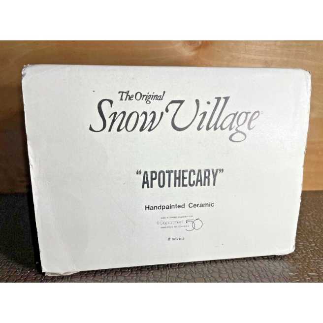 Dept. 56 - Apothecary Original Snow Village #5076-8 1986 - Original  Snow Village ornament collectible - Main Image 2