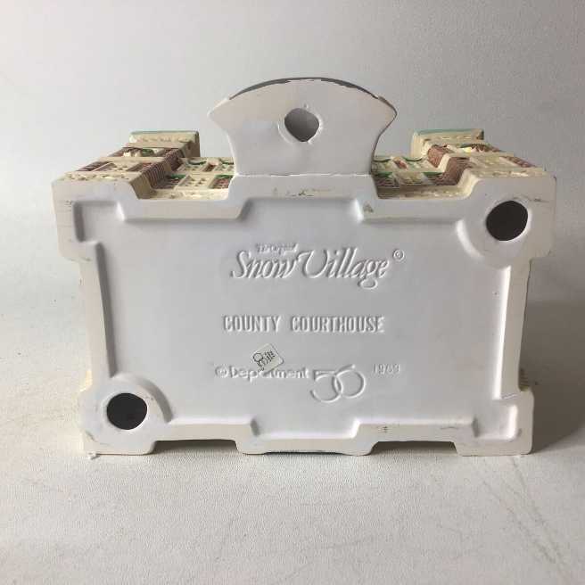 Dept. 56 - County Courthouse Original Snow Village #5144-6 1989 - Original  Snow Village ornament collectible - Main Image 3