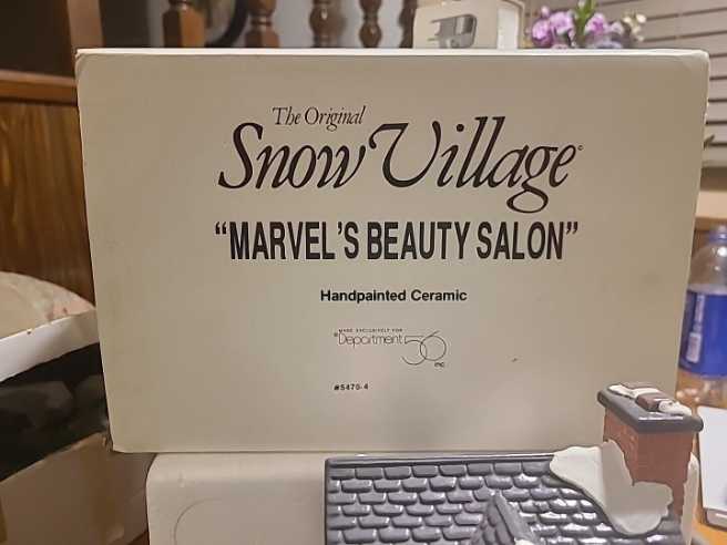 Dept. 56 - Marvel’s Beauty Salon #5470-4 1994 - Original Snow Village - Accessory ornament collectible - Main Image 2