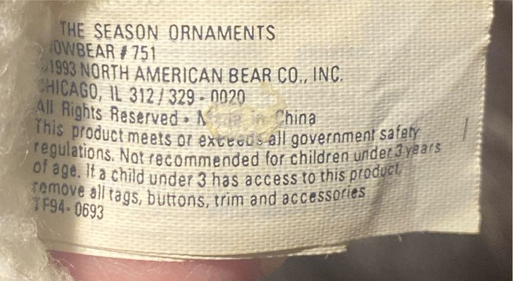 Tis The Season Snowbear Plush Ornament - Tis The Season (Snowman, Bear) ornament collectible - Main Image 3