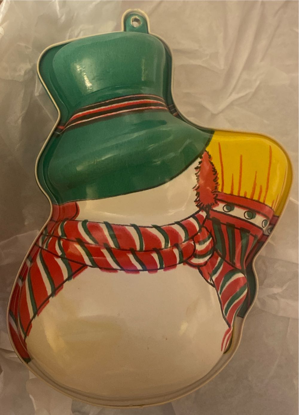 Vintage Snowman Container Ornament - Vintage Christmas (Snowman) ornament collectible - Main Image 2