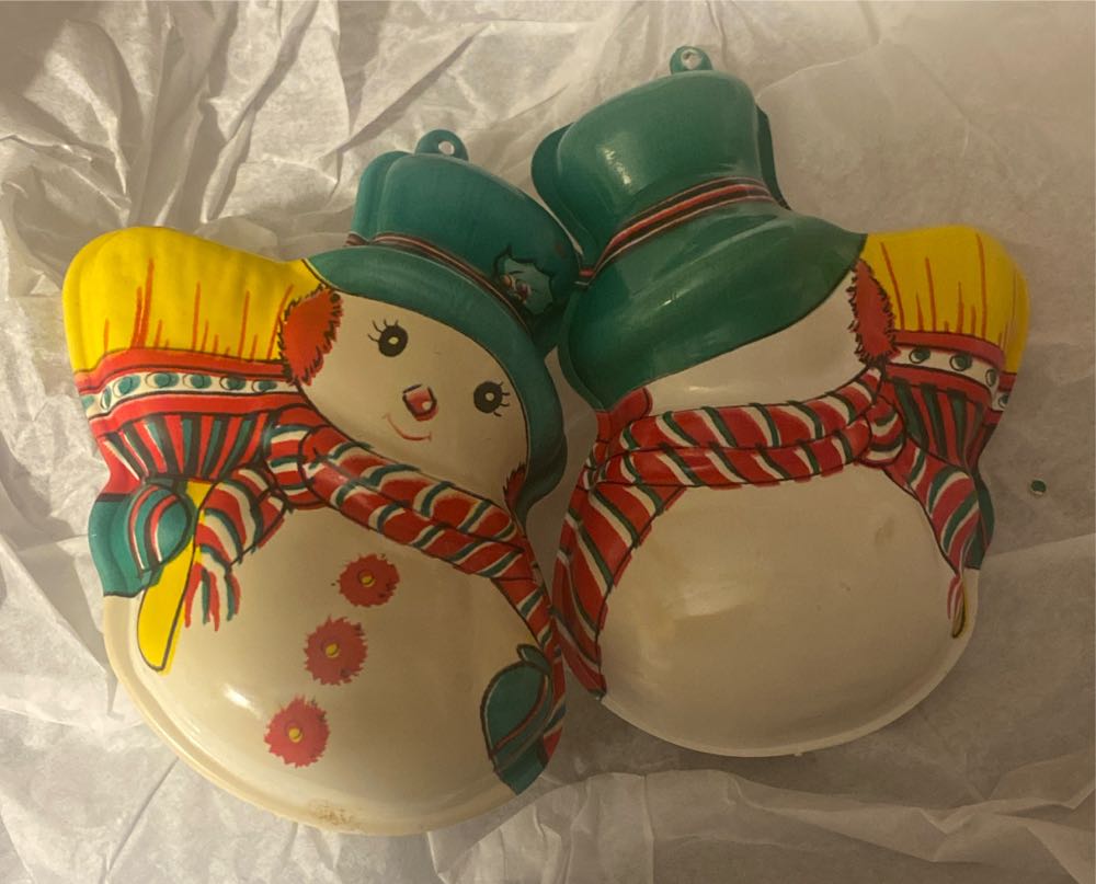 Vintage Snowman Container Ornament - Vintage Christmas (Snowman) ornament collectible - Main Image 3