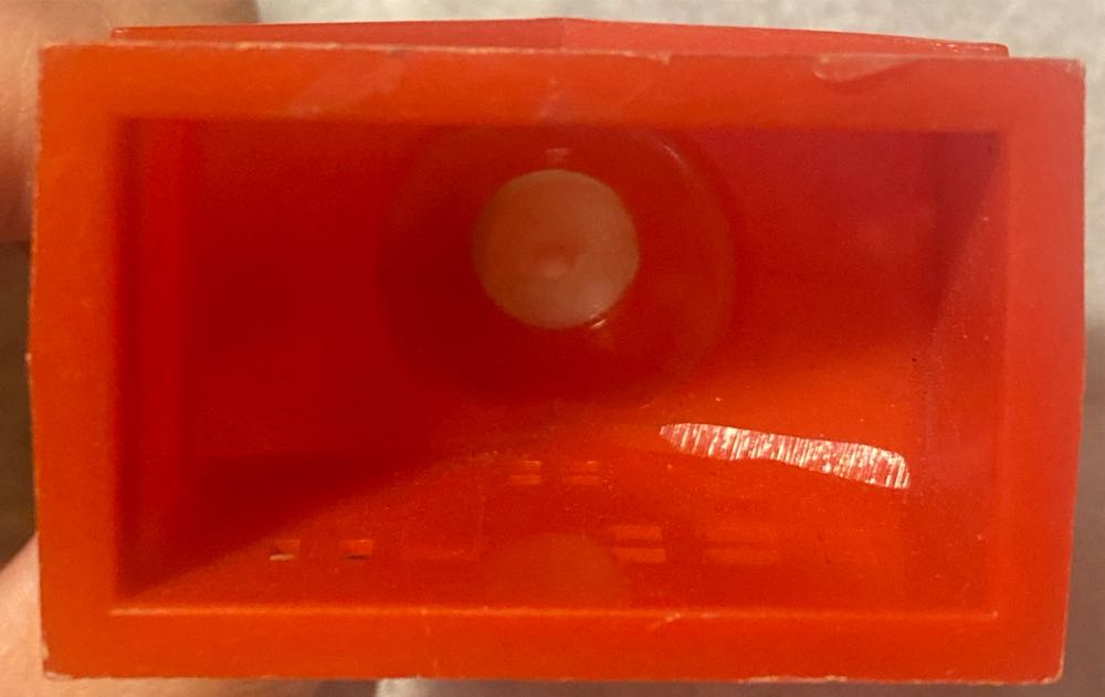 Vintage Red Plastic House Ornament - Vintage Christmas (Christmas House) ornament collectible - Main Image 3