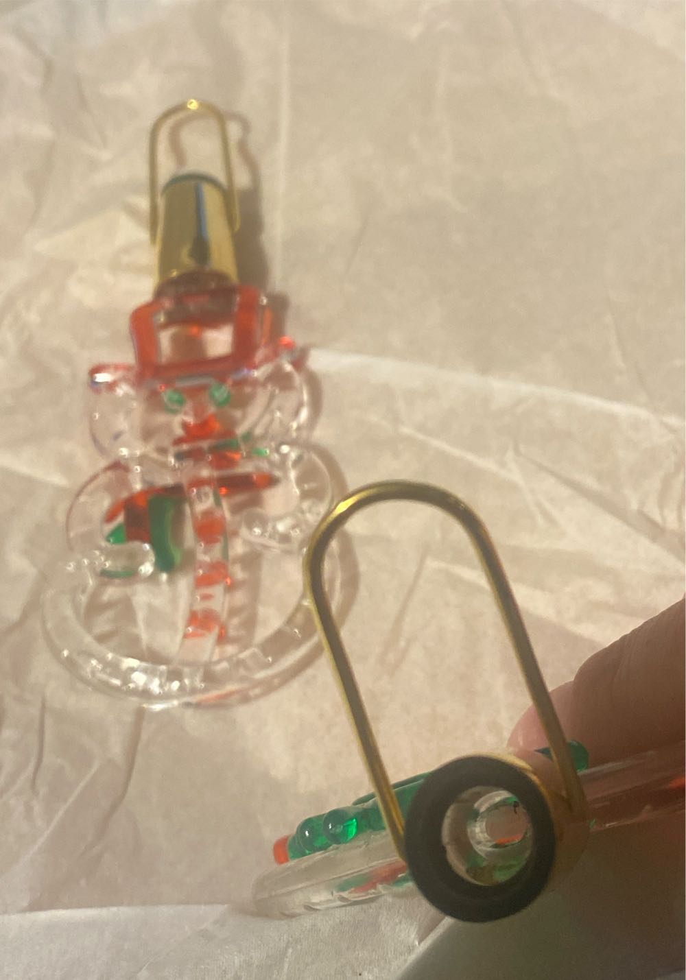 Set Of Two Neon Like Acrylic Ornaments Snowman & Reindeer - No Series (Neon, Christmas, Snowman, Reindeer) ornament collectible - Main Image 3