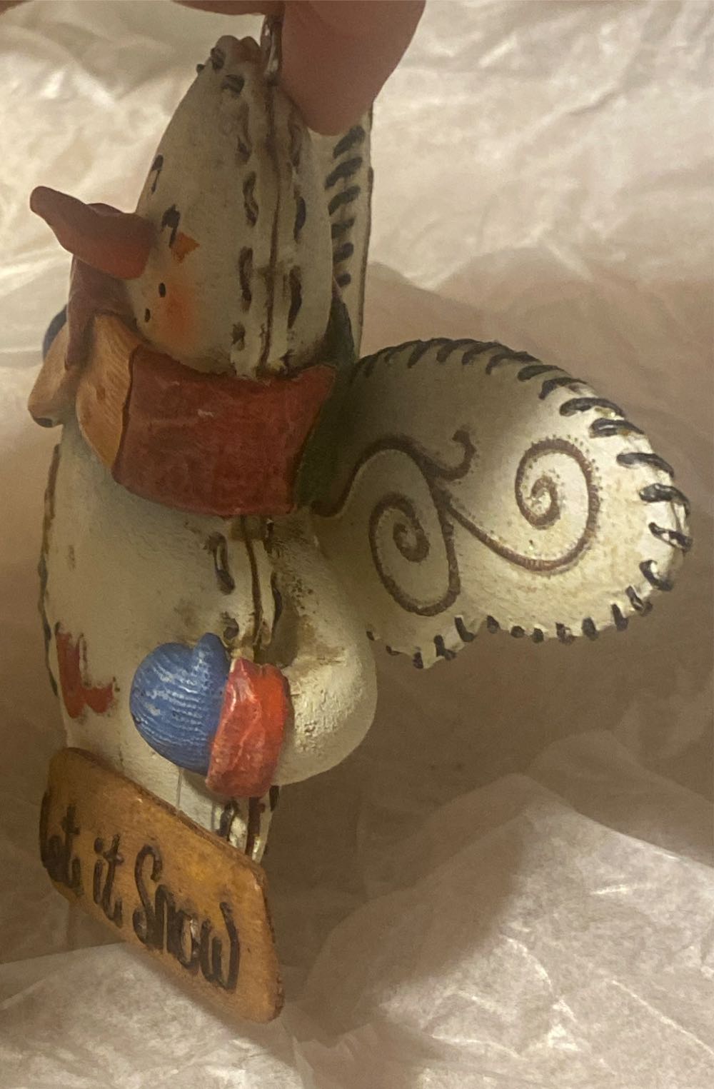 Let It Snow Snow Angel Ornament - Snowman (Snowman, Angel, Let It Snow) ornament collectible - Main Image 3