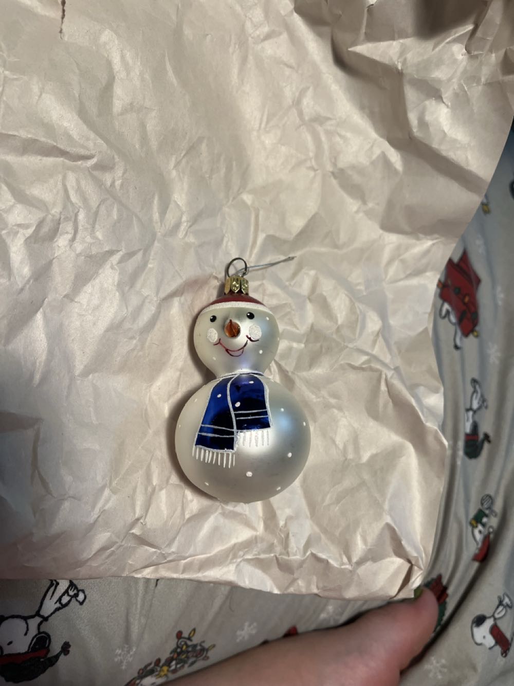 Snowman Bulb  ornament collectible - Main Image 1
