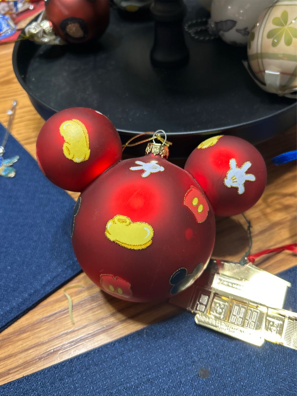 Disney Mickey Mouse Ears Glass Bulbs  (Disney) ornament collectible - Main Image 2