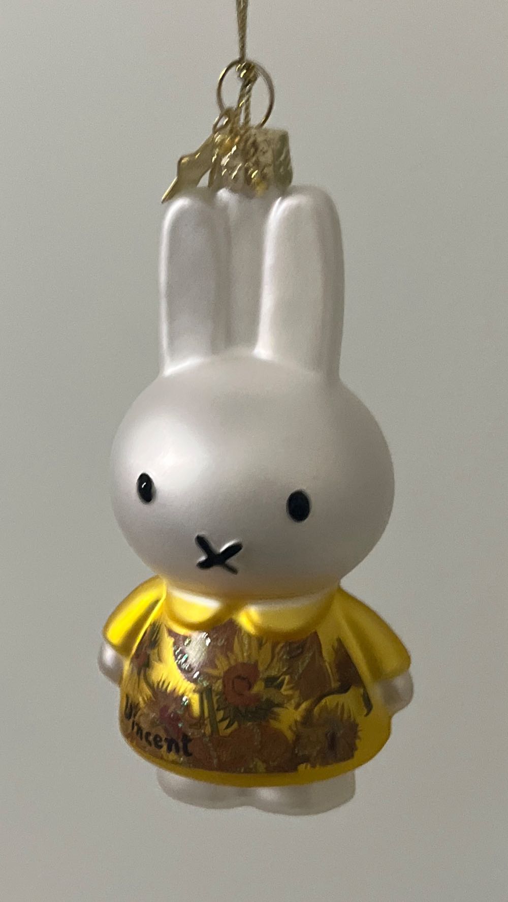 Glass Bell With Dangling Carousel Horse