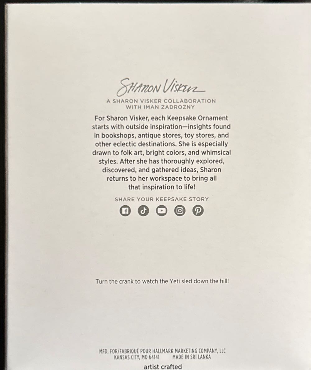 Sledding Season - Keepsake Ornament (Sledding, Crank Action) ornament collectible [Barcode 661127023701] - Main Image 2