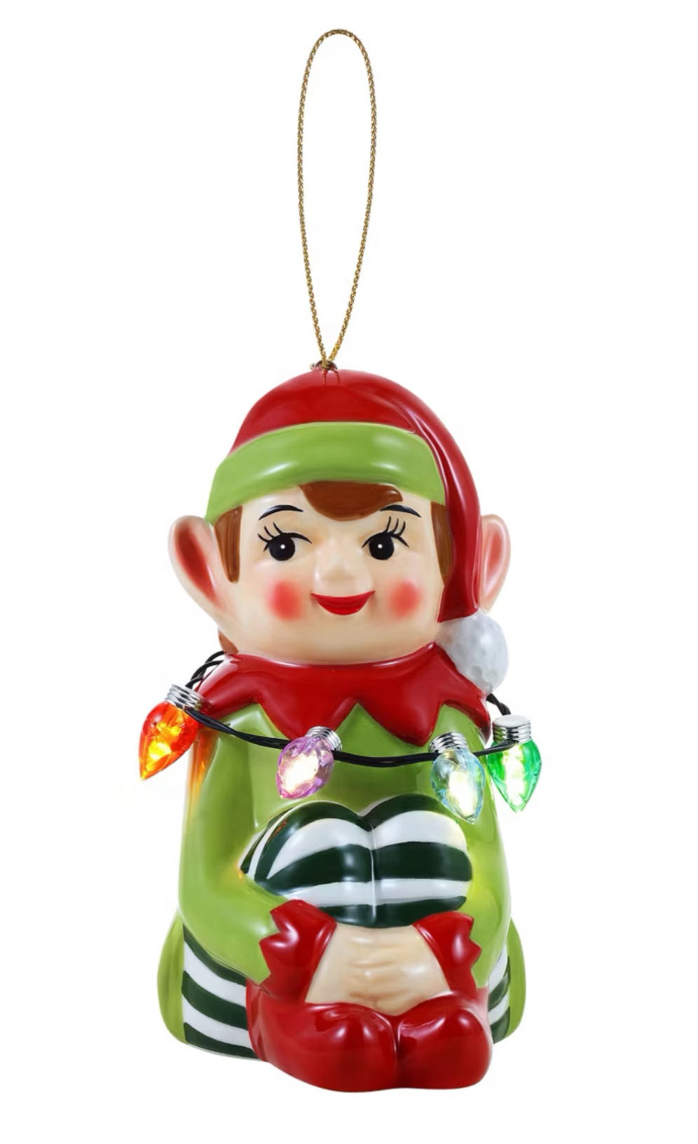 Mr Christmas Nostalgic Ceramic Figure Elf  (Nostalgia) ornament collectible [Barcode 051053242282] - Main Image 1