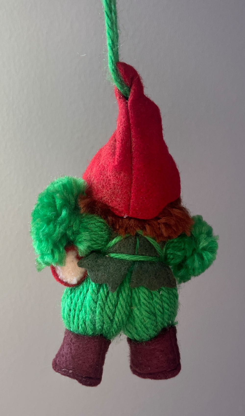 Yarn Drummer Boy Elf  ornament collectible - Main Image 2