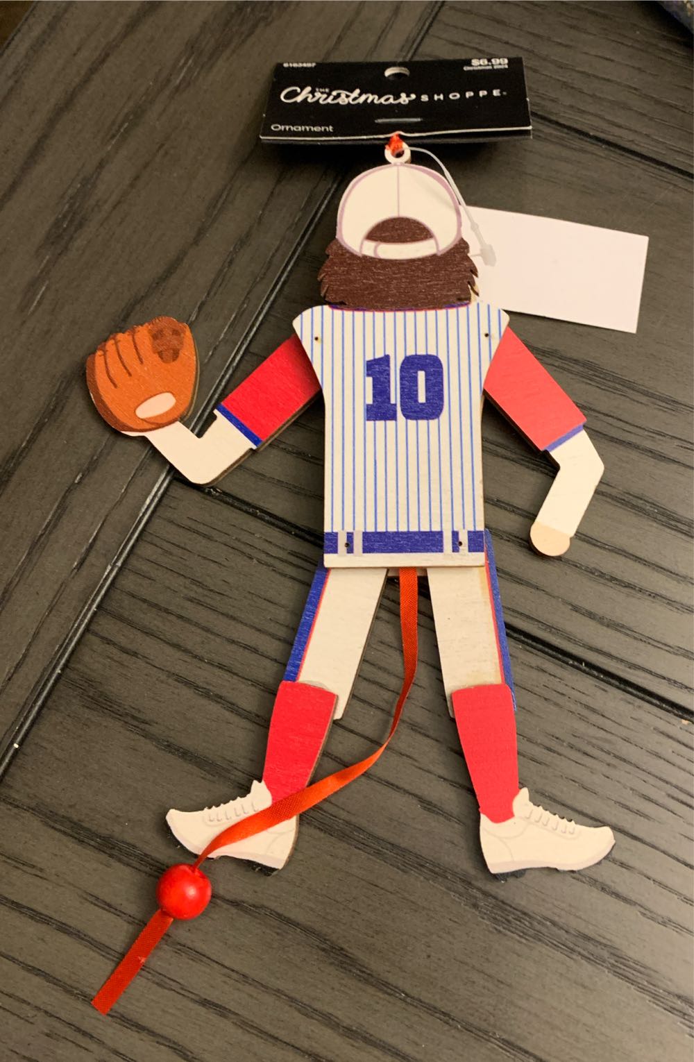 Pull-String Nutcracker Baseball Player Ornament - The Christmas Shoppe (Baseball: Nostalgic) ornament collectible [Barcode 6163497] - Main Image 2